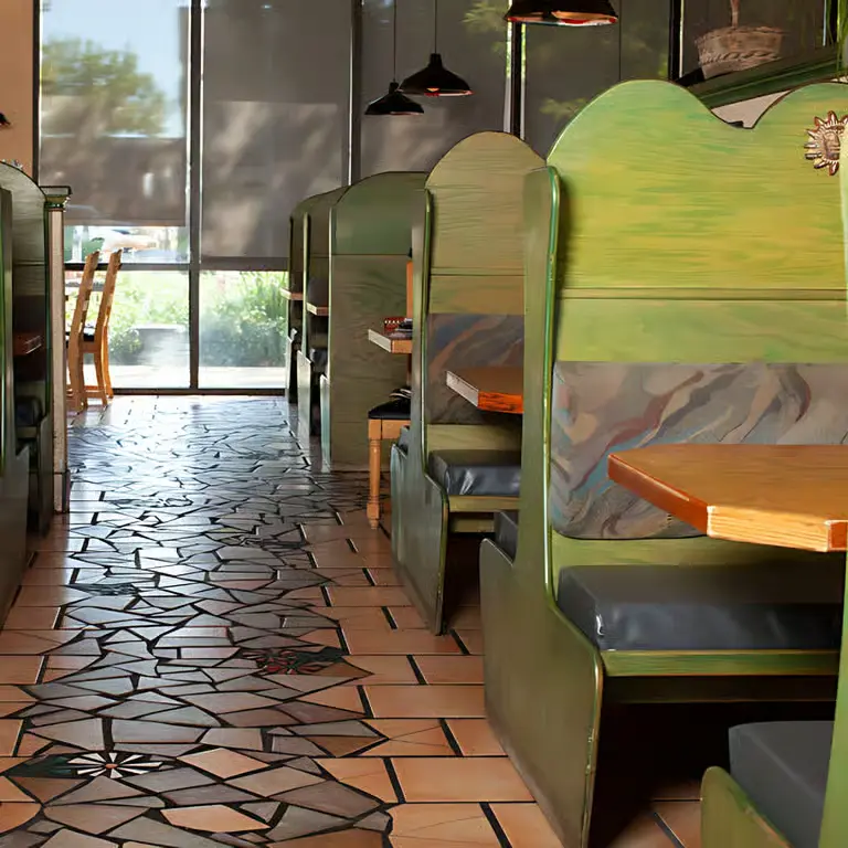 Dining area inside El Jardin restaurant